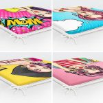 - RealHomes Fermuarlı Sandalye Minderi - Realhomes  4'lü Fashion Girl Konseptli Fermuarlı Sandalye Minderi Seti Realhomes