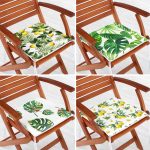 - RealHomes Fermuarlı Sandalye Minderi - Realhomes  4'lü Limon ve Tropikal Yaprak Fermuarlı Sandalye Minderi Seti Realhomes