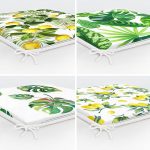 - RealHomes Fermuarlı Sandalye Minderi - Realhomes  4'lü Limon ve Tropikal Yaprak Fermuarlı Sandalye Minderi Seti Realhomes