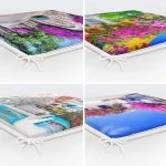 - RealHomes Fermuarlı Sandalye Minderi - Realhomes  4'lü Mor Sarmaşıklı Sokaklar Fermuarlı Sandalye Minderi Seti Realhomes