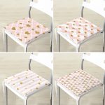 - RealHomes Fermuarlı Sandalye Minderi - Realhomes 4'lü Gold Detaylı Pembe Geometrik Çizimli Fermuarlı Sandalye Minderi Seti Realhomes