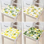 4'lü Limon Temalı Özel Tasarım Fermuarlı Sandalye Minderi Seti Realhomes