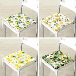 4'lü Limon Temalı Özel Tasarım Fermuarlı Sandalye Minderi Seti Realhomes