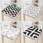 - RealHomes Fermuarlı Sandalye Minderi - Realhomes  4'lü Mermer Motifli Zigzag Tasarımlı Fermuarlı Sandalye Minderi Seti Realhomes