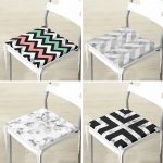 - RealHomes Fermuarlı Sandalye Minderi - Realhomes  4'lü Mermer Motifli Zigzag Tasarımlı Fermuarlı Sandalye Minderi Seti Realhomes