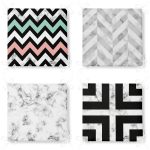 - RealHomes Fermuarlı Sandalye Minderi - Realhomes  4'lü Mermer Motifli Zigzag Tasarımlı Fermuarlı Sandalye Minderi Seti Realhomes