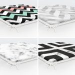 - RealHomes Fermuarlı Sandalye Minderi - Realhomes  4'lü Mermer Motifli Zigzag Tasarımlı Fermuarlı Sandalye Minderi Seti Realhomes