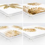 - RealHomes Fermuarlı Sandalye Minderi - Realhomes  4'lü Gold Tasarımlı Yaprak Motifli Fermuarlı Sandalye Minderi Seti Realhomes