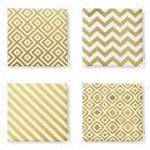 - RealHomes Fermuarlı Sandalye Minderi - Realhomes  4'lü Gold Motifli Geometrik Çizimli Fermuarlı Sandalye Minderi Seti Realhomes