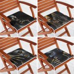 - RealHomes Fermuarlı Sandalye Minderi - Realhomes 4'lü Gold Detaylı Siyahi Kadınlar Fermuarlı Sandalye Minderi Seti Realhomes