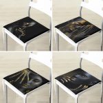 - RealHomes Fermuarlı Sandalye Minderi - Realhomes 4'lü Gold Detaylı Siyahi Kadınlar Fermuarlı Sandalye Minderi Seti Realhomes