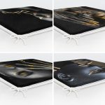 - RealHomes Fermuarlı Sandalye Minderi - Realhomes 4'lü Gold Detaylı Siyahi Kadınlar Fermuarlı Sandalye Minderi Seti Realhomes