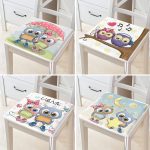 - RealHomes Fermuarlı Sandalye Minderi - Realhomes  4'lü Sevimli Baykuş Motifli Fermuarlı Sandalye Minderi Seti Realhomes