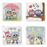 - RealHomes Fermuarlı Sandalye Minderi - Realhomes  4'lü Sevimli Baykuş Motifli Fermuarlı Sandalye Minderi Seti Realhomes