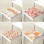 - RealHomes Fermuarlı Sandalye Minderi - Realhomes  4'lü Sonbahar Yaprakları Özel Tasarım Renkli Fermuarlı Sandalye Minderi Seti Realhomes