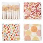 - RealHomes Fermuarlı Sandalye Minderi - Realhomes  4'lü Sonbahar Yaprakları Özel Tasarım Renkli Fermuarlı Sandalye Minderi Seti Realhomes