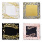 - RealHomes Fermuarlı Sandalye Minderi - Realhomes 4'lü Renkli Zemin Üzerinde Gold Detaylı Mermer Desenli Modern Fermuarlı Sandalye Minderi Seti Realhomes