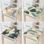 - RealHomes Fermuarlı Sandalye Minderi - Realhomes 4'lü Renkli Zemin Üzerinde Onedraw Çizimli Modern Fermuarlı Sandalye Minderi Seti Realhomes