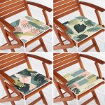 - RealHomes Fermuarlı Sandalye Minderi - Realhomes 4'lü Renkli Zemin Üzerinde Onedraw Çizimli Modern Fermuarlı Sandalye Minderi Seti Realhomes