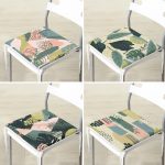 - RealHomes Fermuarlı Sandalye Minderi - Realhomes 4'lü Renkli Zemin Üzerinde Onedraw Çizimli Modern Fermuarlı Sandalye Minderi Seti Realhomes