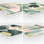 - RealHomes Fermuarlı Sandalye Minderi - Realhomes 4'lü Renkli Zemin Üzerinde Onedraw Çizimli Modern Fermuarlı Sandalye Minderi Seti Realhomes