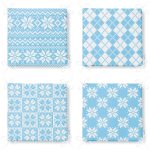 4'lü Renkli Zemin Üzerinde Geometrik Çizimli Modern Fermuarlı Sandalye Minderi Seti Realhomes