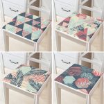 - RealHomes Fermuarlı Sandalye Minderi - Realhomes 4'lü Renkli Zemin Üzerinde Geometrik Çizimli Modern Fermuarlı Sandalye Minderi Seti Realhomes