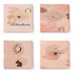 - RealHomes Fermuarlı Sandalye Minderi - Realhomes 4'lü Renkli Zemin Üzerinde Onedraw Çizimli Modern Fermuarlı Sandalye Minderi Seti Realhomes