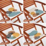 - RealHomes Fermuarlı Sandalye Minderi - Realhomes  4'lü Renkli Zemin Üzerinde Onedraw Çizimli Modern Fermuarlı Sandalye Minderi Seti Realhomes