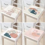 - RealHomes Fermuarlı Sandalye Minderi - Realhomes 4'lü Renkli Zemin Üzerinde Onedraw Çizimli Modern Fermuarlı Sandalye Minderi Seti Realhomes