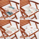 - RealHomes Fermuarlı Sandalye Minderi - Realhomes  4'lü Renkli Zemin Üzerinde Onedraw Çizimli Modern Fermuarlı Sandalye Minderi Seti Realhomes