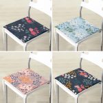 4'lü Renkli Zemin Üzerinde Çiçek Desenli Modern Fermuarlı Sandalye Minderi Seti Realhomes