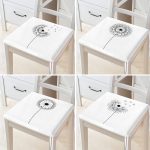 4'lü Beyaz Zemin Üzerinde Çiçek Desenli Modern Fermuarlı Sandalye Minderi Seti Realhomes