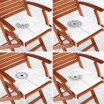 4'lü Beyaz Zemin Üzerinde Çiçek Desenli Modern Fermuarlı Sandalye Minderi Seti Realhomes