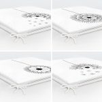 4'lü Beyaz Zemin Üzerinde Çiçek Desenli Modern Fermuarlı Sandalye Minderi Seti Realhomes