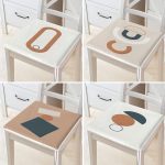 - RealHomes Fermuarlı Sandalye Minderi - Realhomes 4'lü Renkli Zemin Üzerinde Onedraw Çizimli Modern Fermuarlı Sandalye Minderi Seti Realhomes