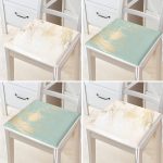 - RealHomes Fermuarlı Sandalye Minderi - Realhomes  4'lü Renkli Zemin Üzerinde Gold Detaylı Mermer Desenli Modern Fermuarlı Sandalye Minderi Seti Realhomes