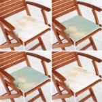 - RealHomes Fermuarlı Sandalye Minderi - Realhomes  4'lü Renkli Zemin Üzerinde Gold Detaylı Mermer Desenli Modern Fermuarlı Sandalye Minderi Seti Realhomes