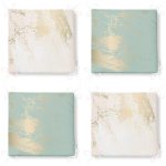 - RealHomes Fermuarlı Sandalye Minderi - Realhomes  4'lü Renkli Zemin Üzerinde Gold Detaylı Mermer Desenli Modern Fermuarlı Sandalye Minderi Seti Realhomes