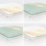 - RealHomes Fermuarlı Sandalye Minderi - Realhomes  4'lü Renkli Zemin Üzerinde Gold Detaylı Mermer Desenli Modern Fermuarlı Sandalye Minderi Seti Realhomes