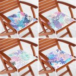 - RealHomes Fermuarlı Sandalye Minderi - Realhomes  4'lü Renkli Yaprak Tropik Yaprak Özel Tasarım Dijital Baskılı Fermuarlı Sandalye Minderi Seti Realhomes