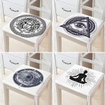 - RealHomes Fermuarlı Sandalye Minderi - Realhomes  4'lü Modern Üçüncü Göz Motifli Fermuarlı Sandalye Minderi Seti Realhomes