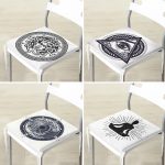 - RealHomes Fermuarlı Sandalye Minderi - Realhomes  4'lü Modern Üçüncü Göz Motifli Fermuarlı Sandalye Minderi Seti Realhomes