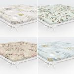 4'lü Renkli Zemin Üzerinde Çiçek Desenli Modern Fermuarlı Sandalye Minderi Seti Realhomes