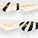 - RealHomes Fermuarlı Sandalye Minderi - Realhomes  4'lü Beyaz Zemin Üzerinde Gold Detaylı Geometrik Desenli Modern Fermuarlı Sandalye Minderi Seti Realhomes