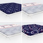 - RealHomes Fermuarlı Sandalye Minderi - Realhomes  4'lü Renkli Zemin Üzerinde Denizci Desenli Modern Fermuarlı Sandalye Minderi Seti Realhomes