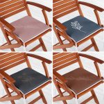 - RealHomes Fermuarlı Sandalye Minderi - Realhomes  4'lü Renkli Zemin Üzerinde Onedraw Çizimli Yaprak Desenli Modern Fermuarlı Sandalye Minderi Seti Realhomes