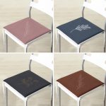 - RealHomes Fermuarlı Sandalye Minderi - Realhomes  4'lü Renkli Zemin Üzerinde Onedraw Çizimli Yaprak Desenli Modern Fermuarlı Sandalye Minderi Seti Realhomes