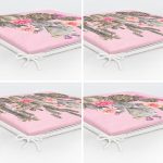 - RealHomes Fermuarlı Sandalye Minderi - Realhomes  4'lü Renkli Zemin Üzerinde Kaktüs Desenli Modern Fermuarlı Sandalye Minderi Seti Realhomes