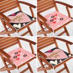 - RealHomes Fermuarlı Sandalye Minderi - Realhomes 4'lü Sevgililer Günü Konseptli Özel Tasarım Modern Kombin Fermuarlı Sandalye Minderi Seti Realhomes